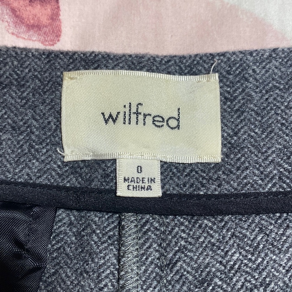 Aritzia Wilfred Chambery Wool Blend Grey Cropped Pant Size 0 - Picture 12 of 14